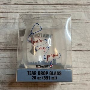 NIB Greys Anatomy Tear Drop Glass